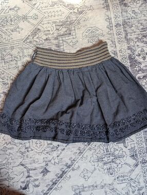 Girls Candies' Adorable Blue Skirt  W Floral Detail